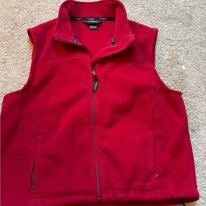 L.L. Bean Red Outdoors Fleece Vest